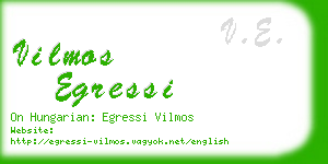 vilmos egressi business card